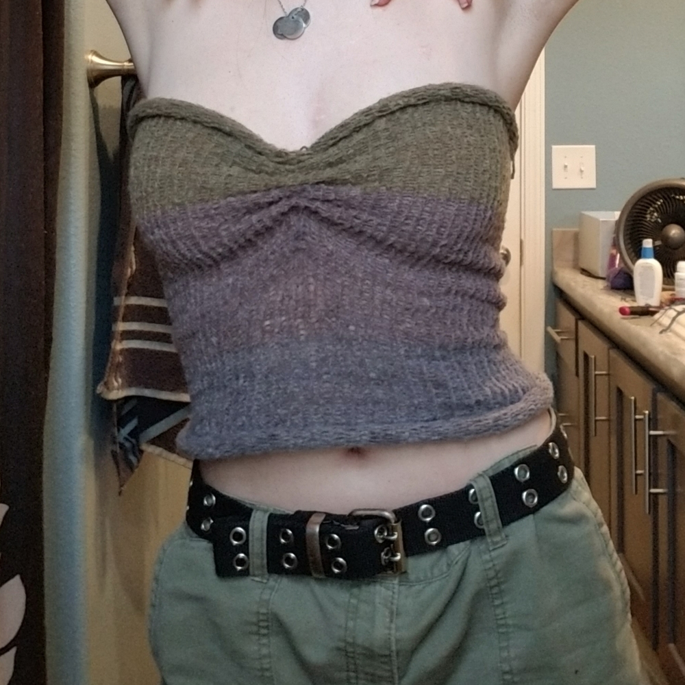 knitted tube top